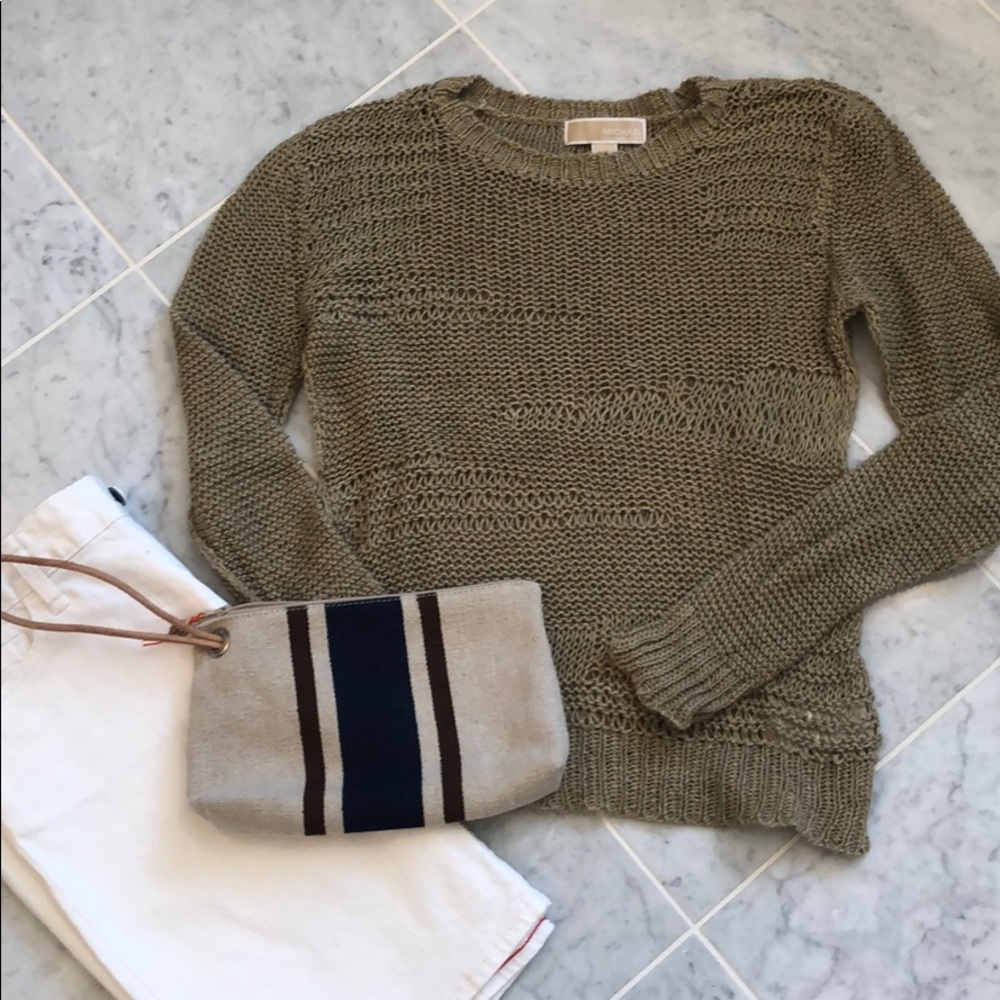 😎NWOT Michael by Michael Kors linen knit top S